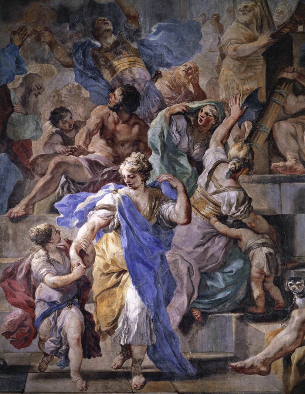 Caduta di Simon Magus - San Paolo Maggiore, Naples, dettaglio